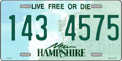 NH license plate 1434575
