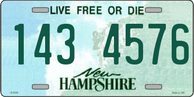 NH license plate 1434576
