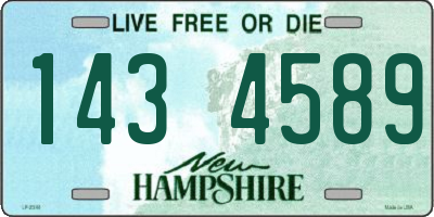NH license plate 1434589