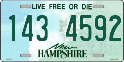 NH license plate 1434592