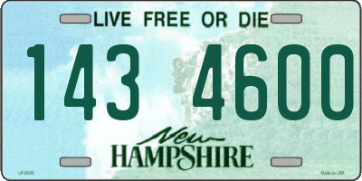NH license plate 1434600