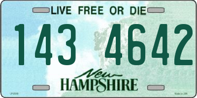 NH license plate 1434642