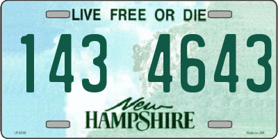 NH license plate 1434643