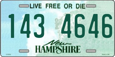 NH license plate 1434646