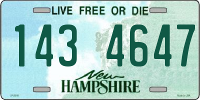 NH license plate 1434647