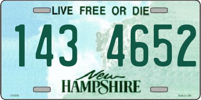 NH license plate 1434652