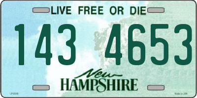 NH license plate 1434653