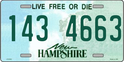 NH license plate 1434663