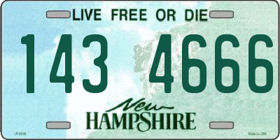 NH license plate 1434666