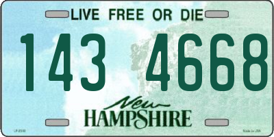 NH license plate 1434668