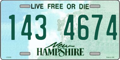 NH license plate 1434674