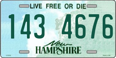 NH license plate 1434676