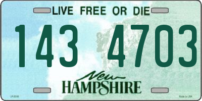 NH license plate 1434703