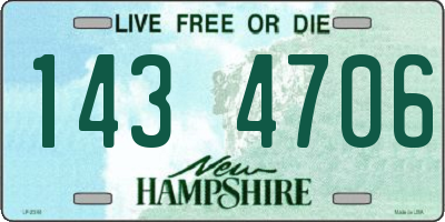 NH license plate 1434706