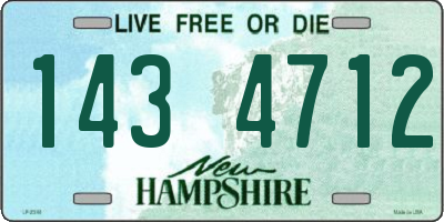 NH license plate 1434712