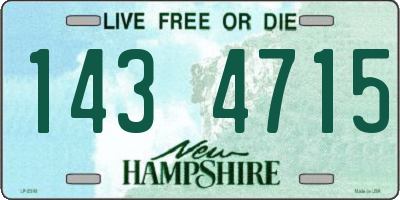 NH license plate 1434715
