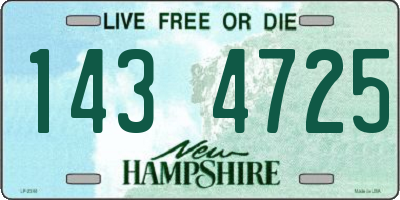 NH license plate 1434725