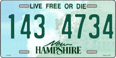NH license plate 1434734