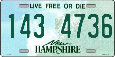 NH license plate 1434736