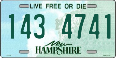 NH license plate 1434741