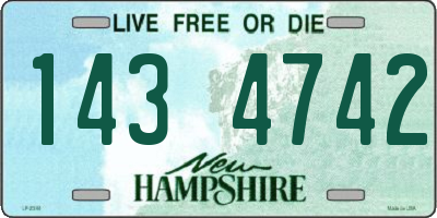 NH license plate 1434742