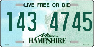 NH license plate 1434745