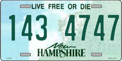 NH license plate 1434747