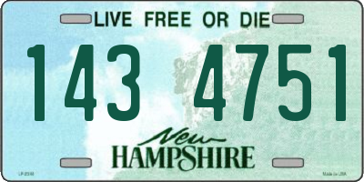 NH license plate 1434751