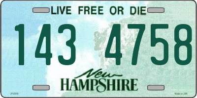 NH license plate 1434758