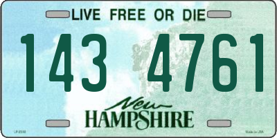 NH license plate 1434761
