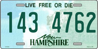 NH license plate 1434762