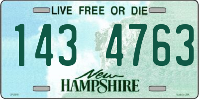NH license plate 1434763