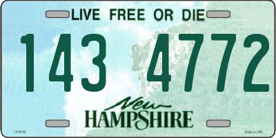 NH license plate 1434772