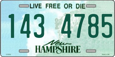 NH license plate 1434785