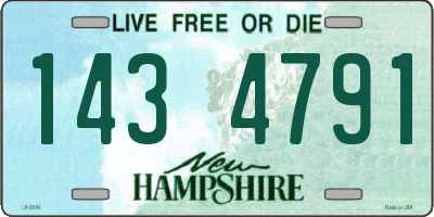 NH license plate 1434791