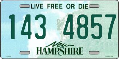 NH license plate 1434857
