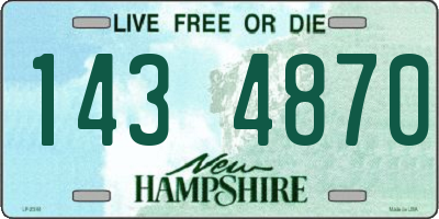 NH license plate 1434870