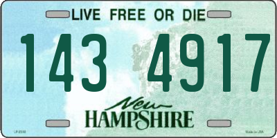 NH license plate 1434917