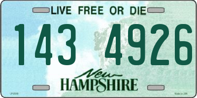 NH license plate 1434926