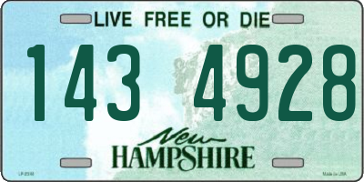 NH license plate 1434928