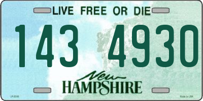 NH license plate 1434930