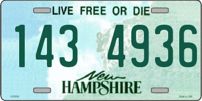 NH license plate 1434936