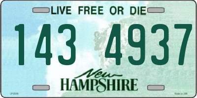 NH license plate 1434937