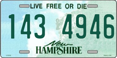 NH license plate 1434946