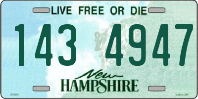 NH license plate 1434947