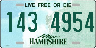 NH license plate 1434954