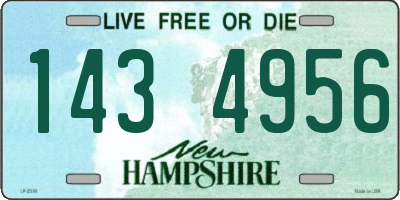 NH license plate 1434956