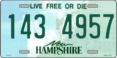 NH license plate 1434957