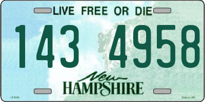 NH license plate 1434958