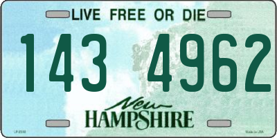 NH license plate 1434962